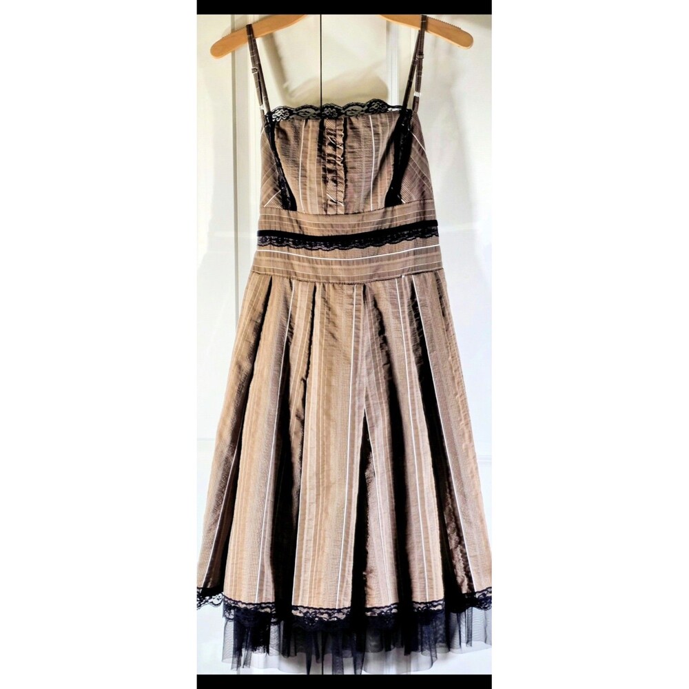 Stella Ray Rob Paris Corset Fit Flare Dress Whimsy Goth Coquette Midi T42 - Picture 2 of 13